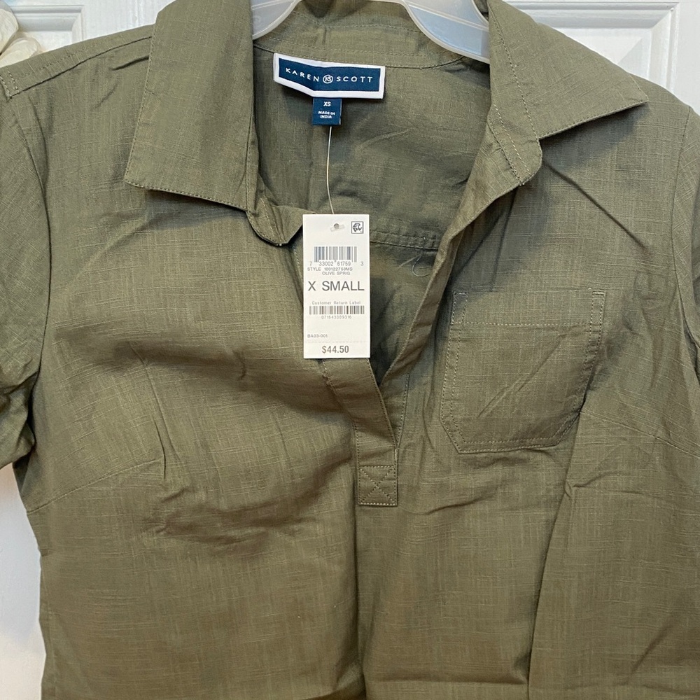 Karen Scott Men's Khaki Shirt Jacket